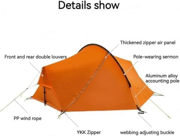 Lightweight Double Tent for Outdoor Camping & Hiking - Waterproof & Wind Resistant