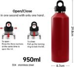 Lemon Yellow Large Capacity Portable Insulated Flask, 950ml Screwless Lid Design