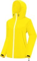 Rain Jacket Women Waterproof Lightweight Raincoat Lined Outdoor Hooded Windbreaker