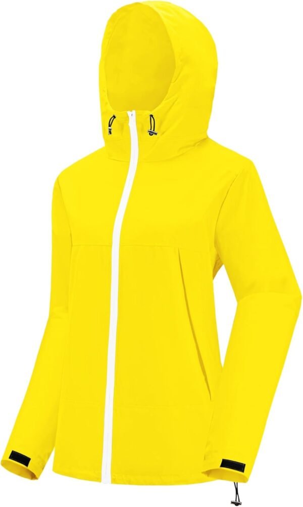 Rain Jacket Women Waterproof Lightweight Raincoat Lined Outdoor Hooded Windbreaker