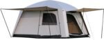4-6 Person Camping Tent, Large Family Cabin Tents with Porch & Rainfly, Double Layer Waterproof Glamping Tent with 2 Rooms 2 Doors, Portable Big Tents for Outdoor Camping Hiking Party