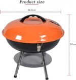 Premium Portable Charcoal Grill Original Kettle for Outdoor Grilling 14 Inch - Barbeque Grill and Smoker for Outdoor Picnic, Patio, Backyard & Camping