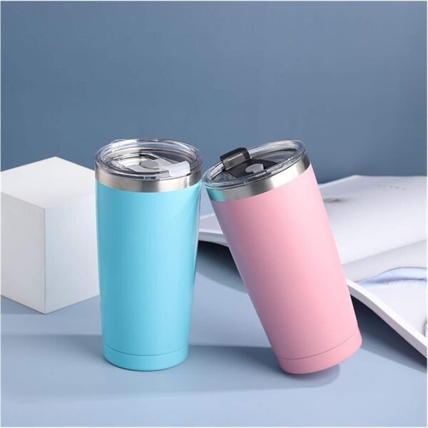 Blue 20oz Stainless Steel Vacuum Insulated Tumbler, Outdoor Car Gift Travel Mug