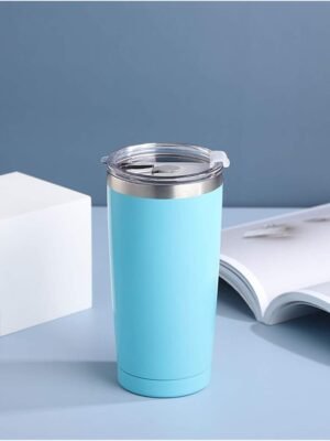 Blue 20oz Stainless Steel Vacuum Insulated Tumbler, Outdoor Car Gift Travel Mug