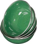 24-Piece Enamel Camping Tableware Set