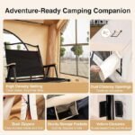 Upgraded 100% Waterproof Inflatable Camping Tent, Large Blow-Up Air Tent, No Assembly Needed Luxury Glamping House, Oxford Fabric