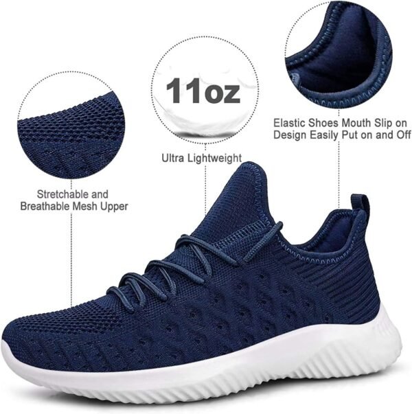 Women Slip On Walking Shoes Non Slip Running Shoes Breathable Workout Shoes Lightweight Gym Sneakers