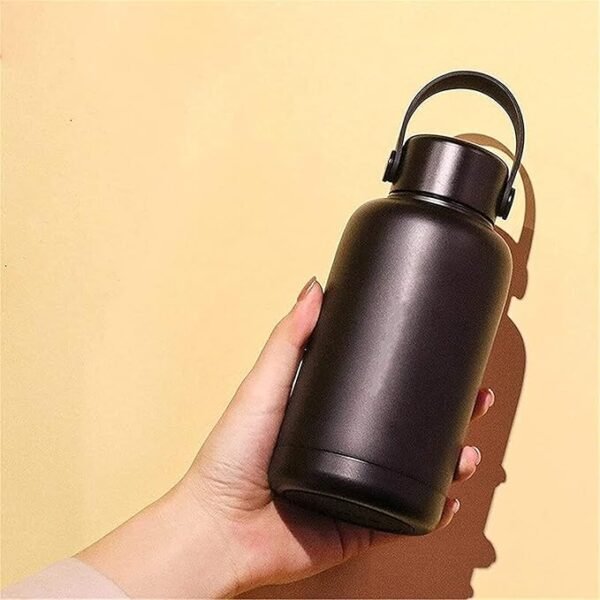 Black Triple-Layer Insulated Shaker Cup, 400ml Portable Heating Hand Warmer Coffee Cup