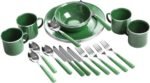 24-Piece Enamel Camping Tableware Set