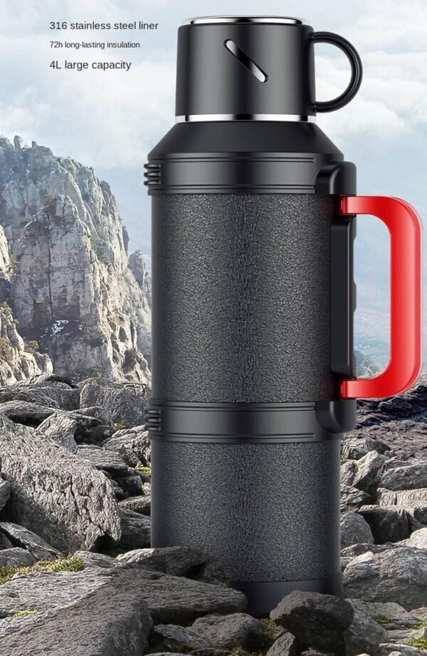 Stainless Steel Large Capacity Insulated Flask, 4000ml Outdoor Car Travel Equipment