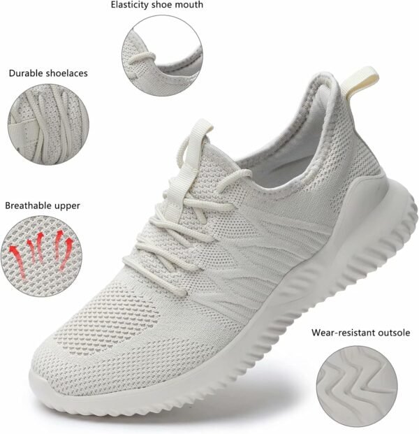 Women Ladies Tennis Shoes Running Walking Sneakers Work Casual Comfor Lightweight Non-Slip Gym Trainers