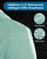 Packable Rain Jacket Women Lightweight Waterproof Raincoat with Hood Cycling Bike Jacket Windbreaker