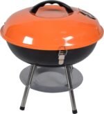 Premium Portable Charcoal Grill Original Kettle for Outdoor Grilling 14 Inch - Barbeque Grill and Smoker for Outdoor Picnic, Patio, Backyard & Camping