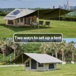 Inflatable Tent with Pump, 2-4-6 Person Instant Glamping Camping Tents House, Easy Setup Blow Up Family Tents for 4 Seasons Waterproof Inflatable Tent for Camping with Mesh Windows.